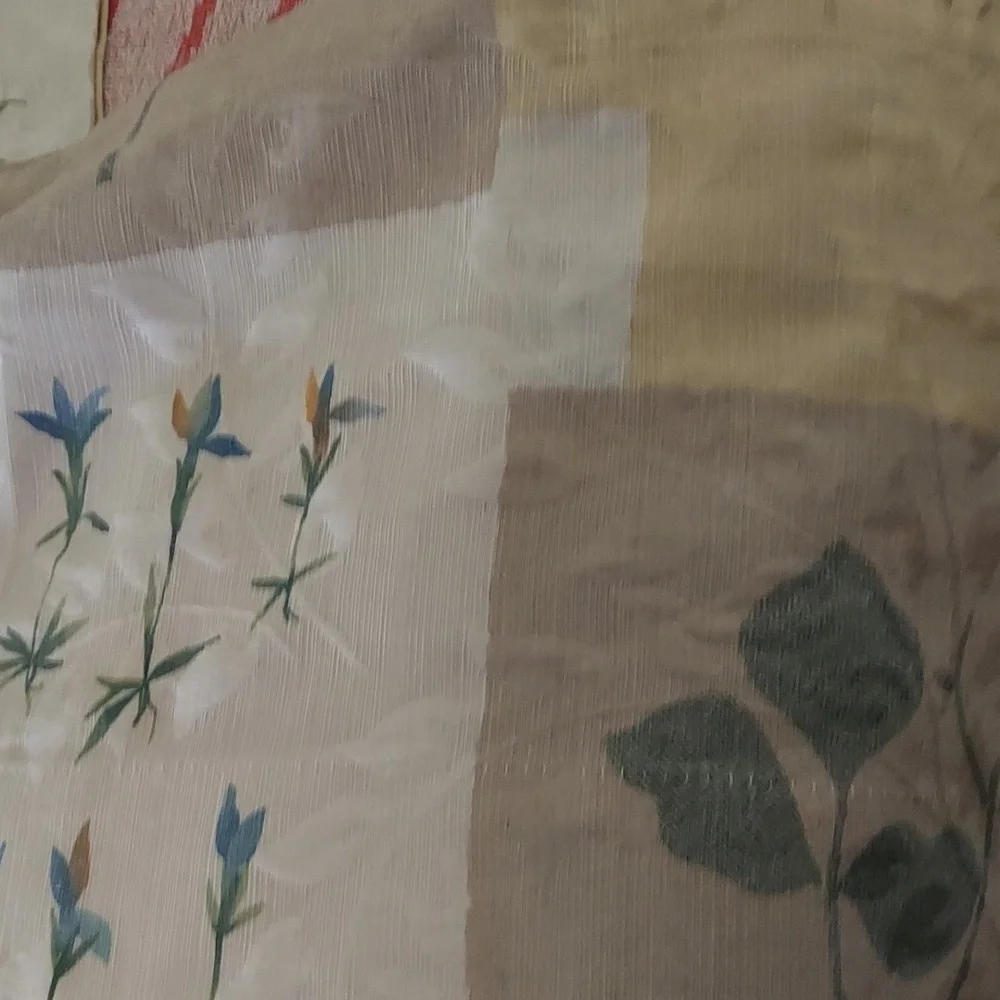 Vintage Martex patchwork Valance Curtain
